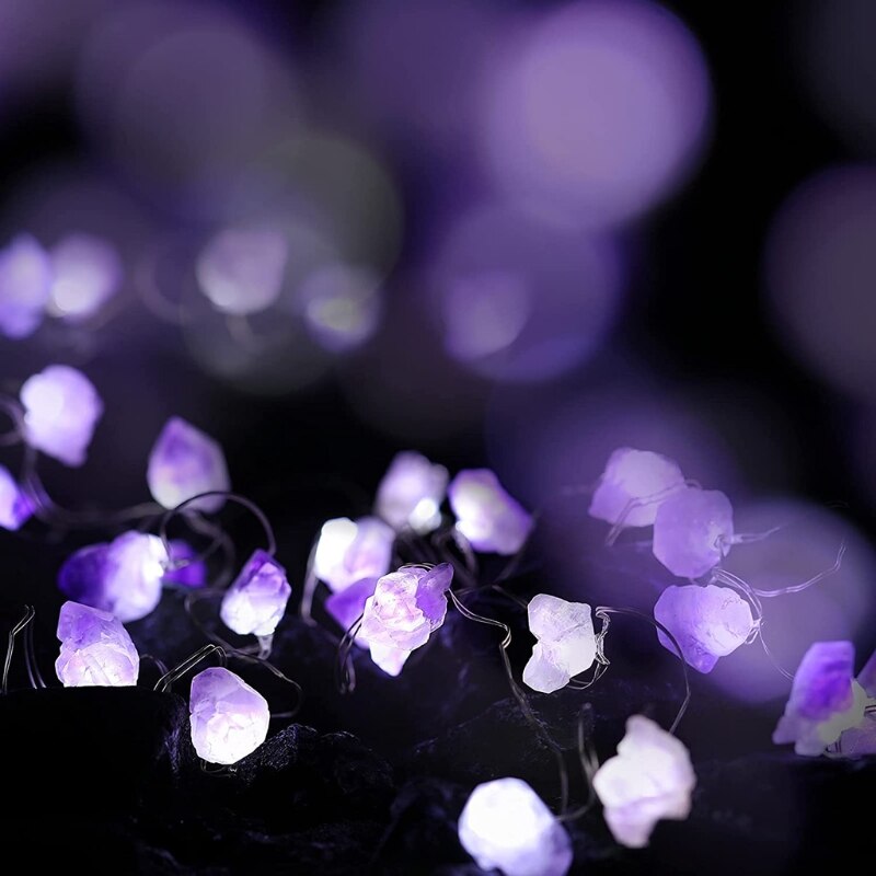 Natural Amethyst Decorative Lights Stones